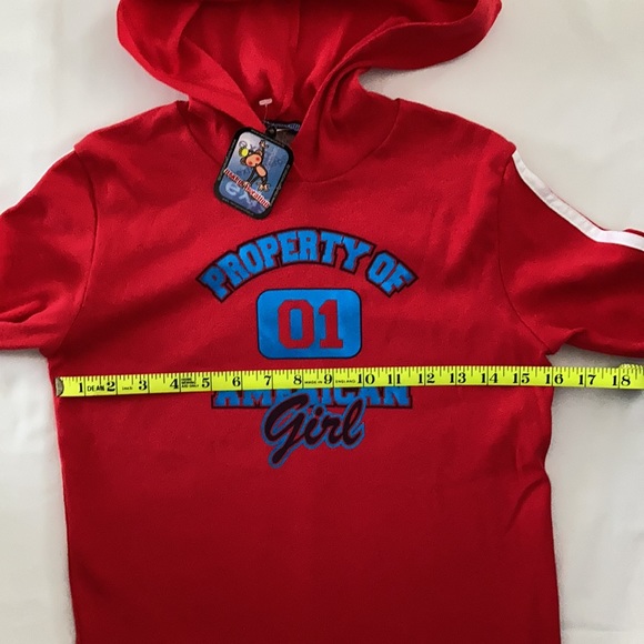 Girls y2k Next Generation Red Hooded Top - Picture 6 of 9